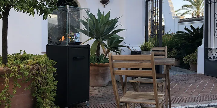 Wall mounted bioethanol fireplaces placed on the wall in modern interior