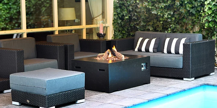Wall mounted bioethanol fireplaces placed on the wall in modern interior