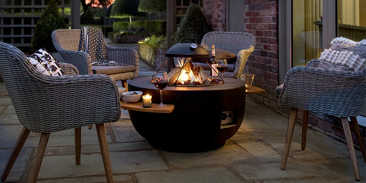 Wall mounted bioethanol fireplaces placed on the wall in modern interior