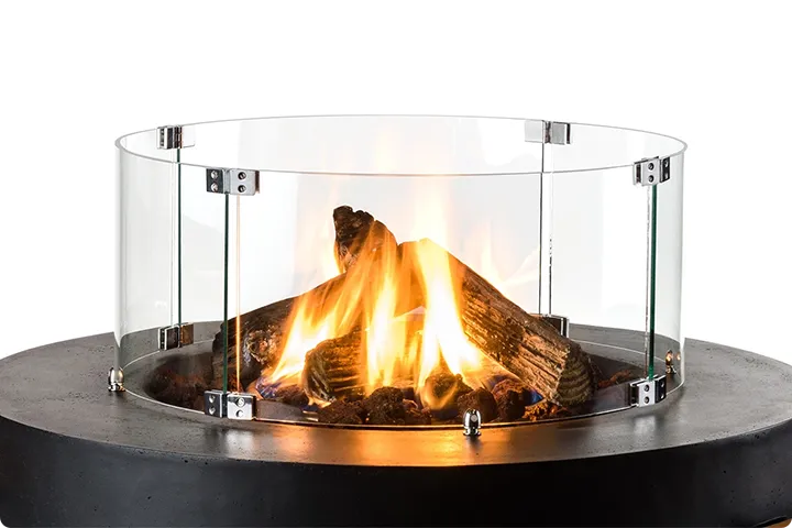 Wall mounted bioethanol fireplaces placed on the wall in modern interior
