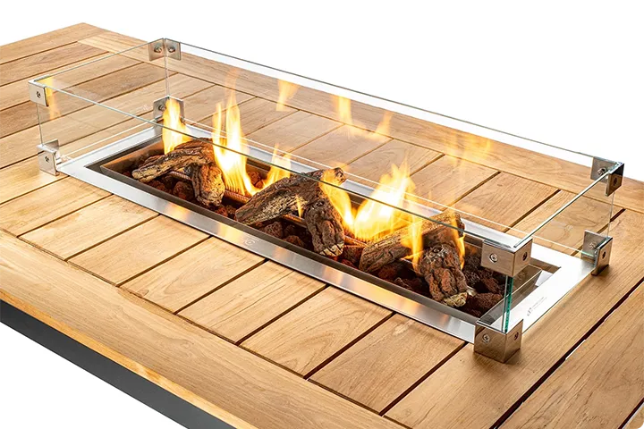 Wall mounted bioethanol fireplaces placed on the wall in modern interior
