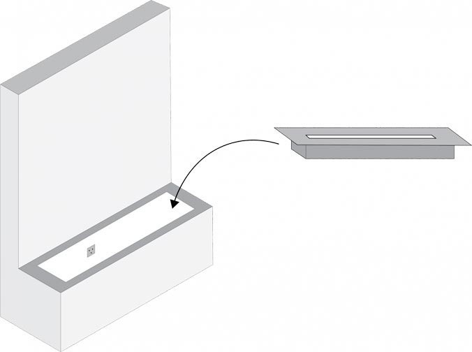 Automatic burner for building in