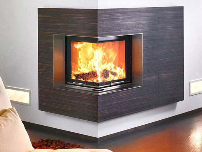 Built-in wood stove