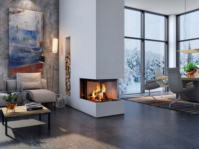 Built in wood stove