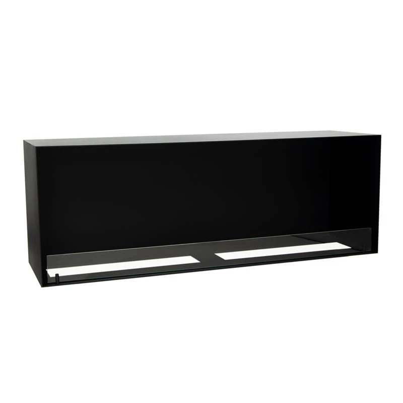 Foco One 1400 Double lareira a bioetanol embutida de 1 lado - Lareira a bioetanol extra larga para instalação na parede - Até 7,5 horas de tempo de 