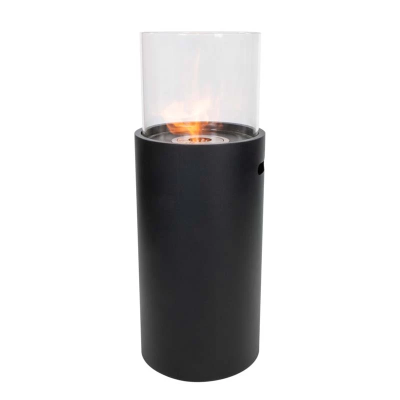 ScandiFlames - Lareira a Bioetanol Independente em Preto 1L - para o terraço ou jardim - aconchego de lareira ao ar livre