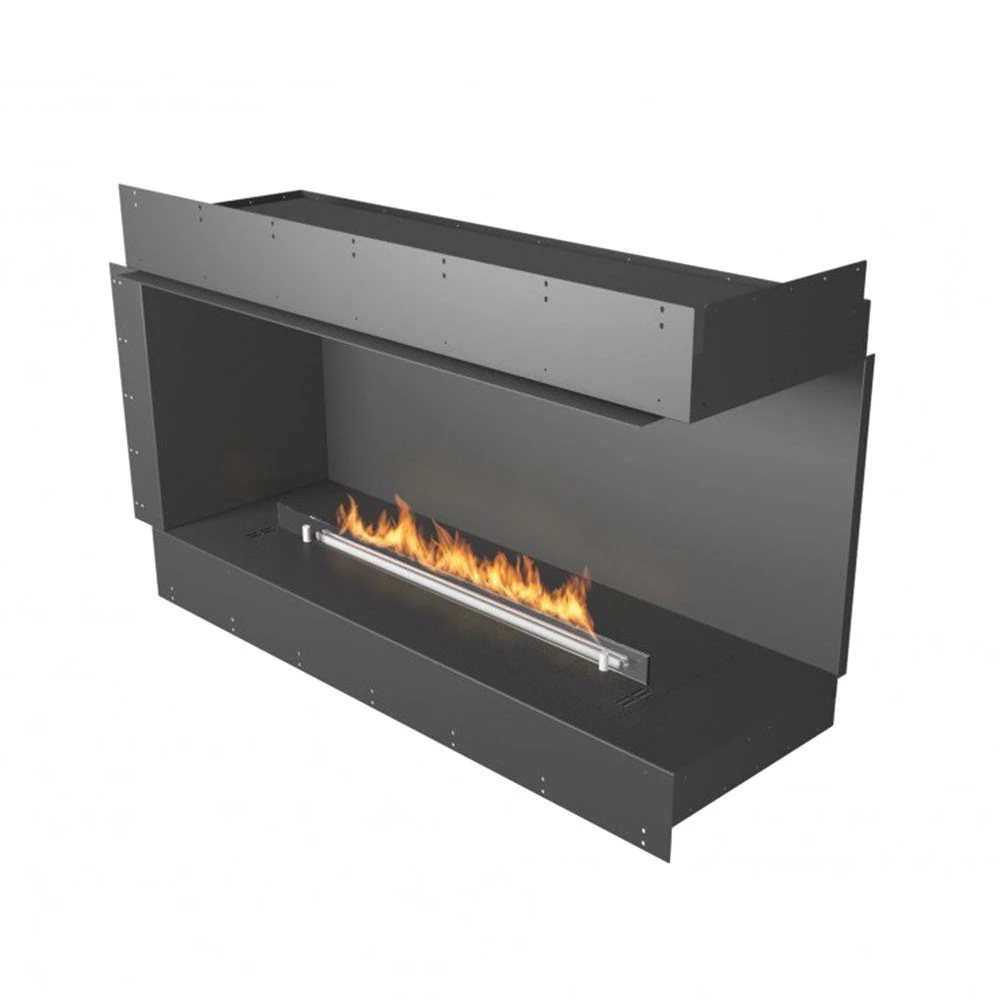 Lareira a Bioetanol Embutida Planika Forma 1200 de Canto Direito - Planika Fires - FLA4 - Lareira a Bioetanol Automática com Comando à Distância - 