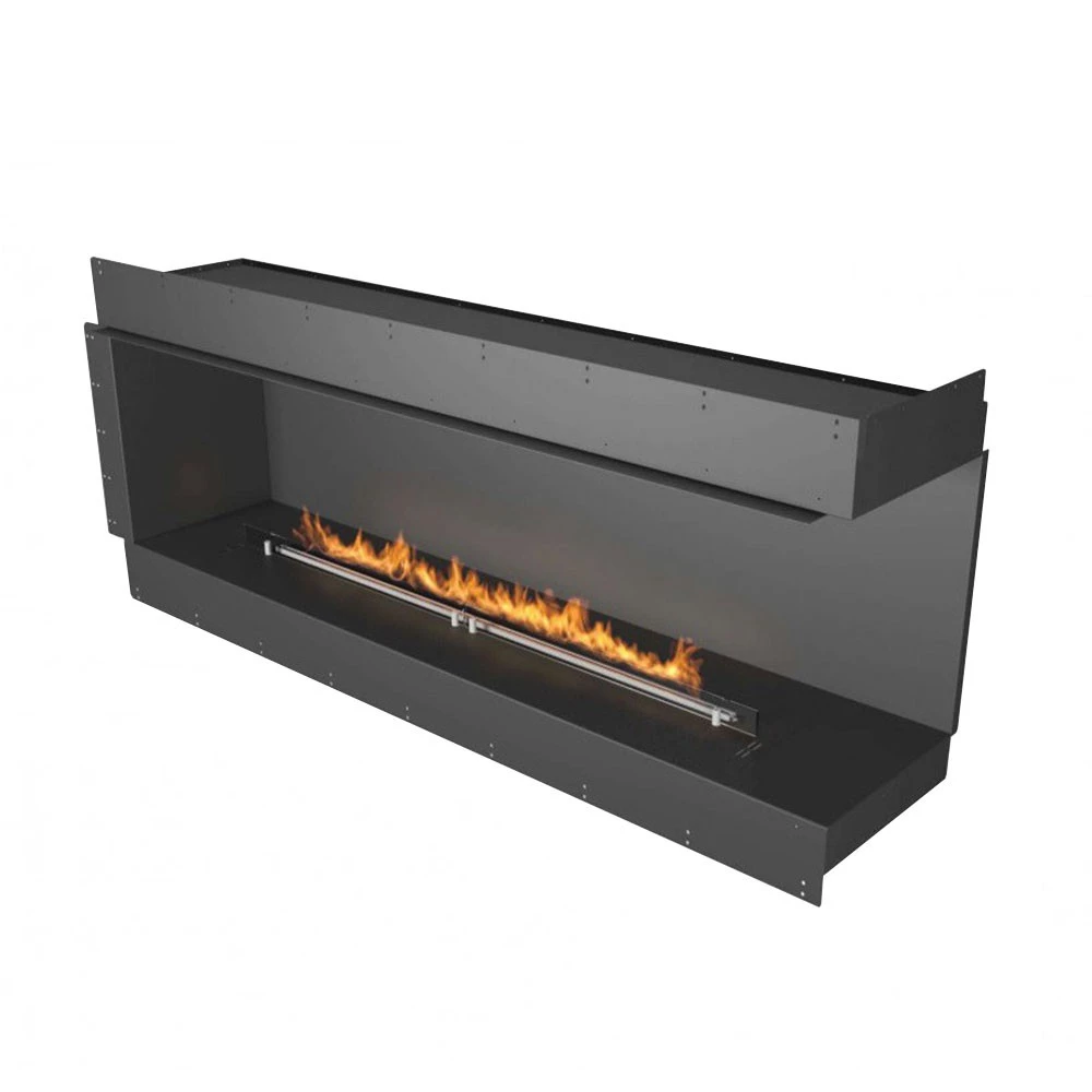 Lareira a Bioetanol Embutida Planika Forma 1800 de Canto Direito - Planika Fires - FLA4 - Lareira a Bioetanol Automática com Comando à Distância - 