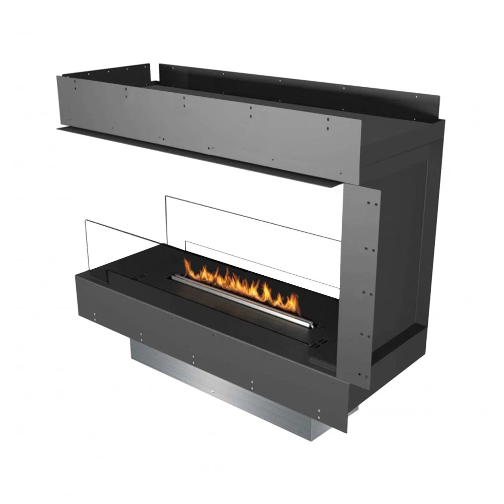 Lareira a Bioetanol Planika Forma 1000 de 3 Lados - Planika Fires - Lareira como Divisória de Espaço - Lareira Embutida Planika - Lareira a Bioetanol 