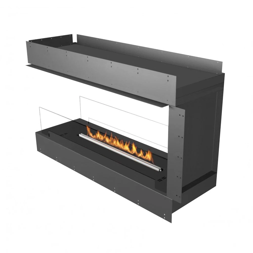 Lareira a Bioetanol Planika Forma 1200 de 3 Lados - Planika Fires - Lareira como Divisória de Espaço - Lareira Embutida Planika - Lareira a Bioetanol 