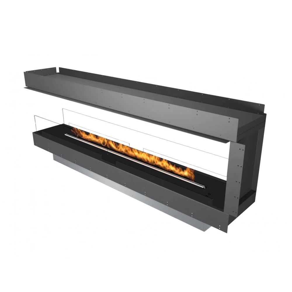 Lareira a Bioetanol Planika Forma 2300 de 3 Lados - Planika Fires - Lareira como Divisória de Espaço - Lareira Embutida Planika - Lareira a Bioetanol 