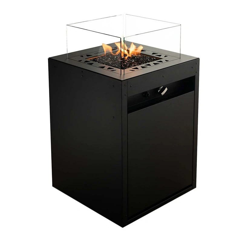 Planika Fires Square - Lareira a Gás para Exterior - Para o pátio ou jardim - Mantenha-se aquecido em noites frescas - Material resistente - Até 55 