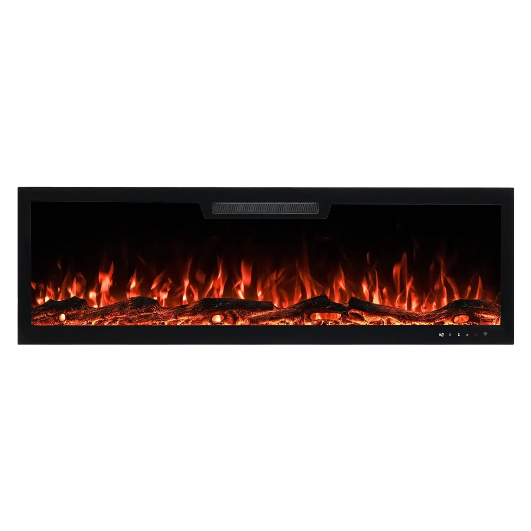 Aflamo Elite Lareira Elétrica 127 cm Montagem na Parede, Chama LED, 10 Cores, 1,5 kW Aquecimento