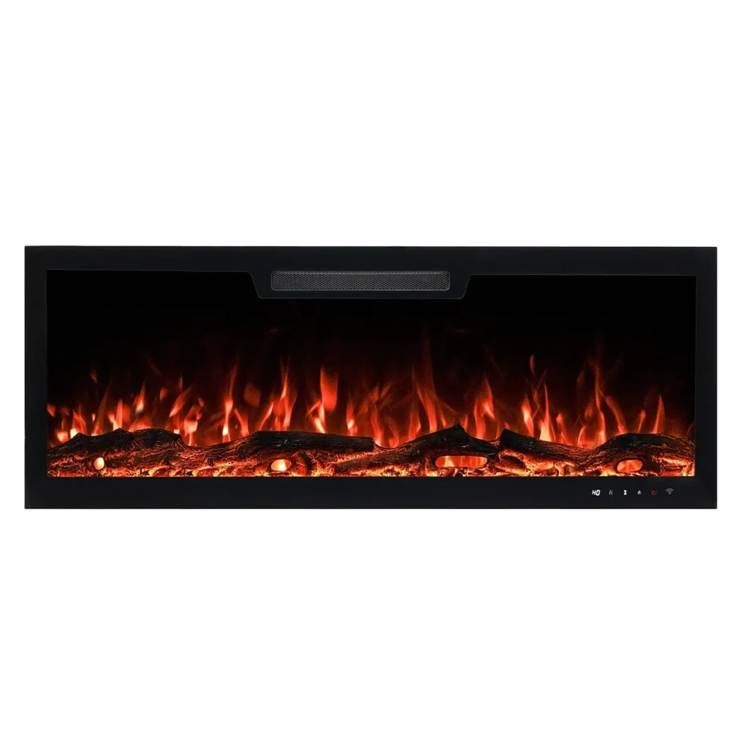 Lareira Elétrica Elite | de Encastrar | Chama LED Ajustável & Smart Control do Aquecimento