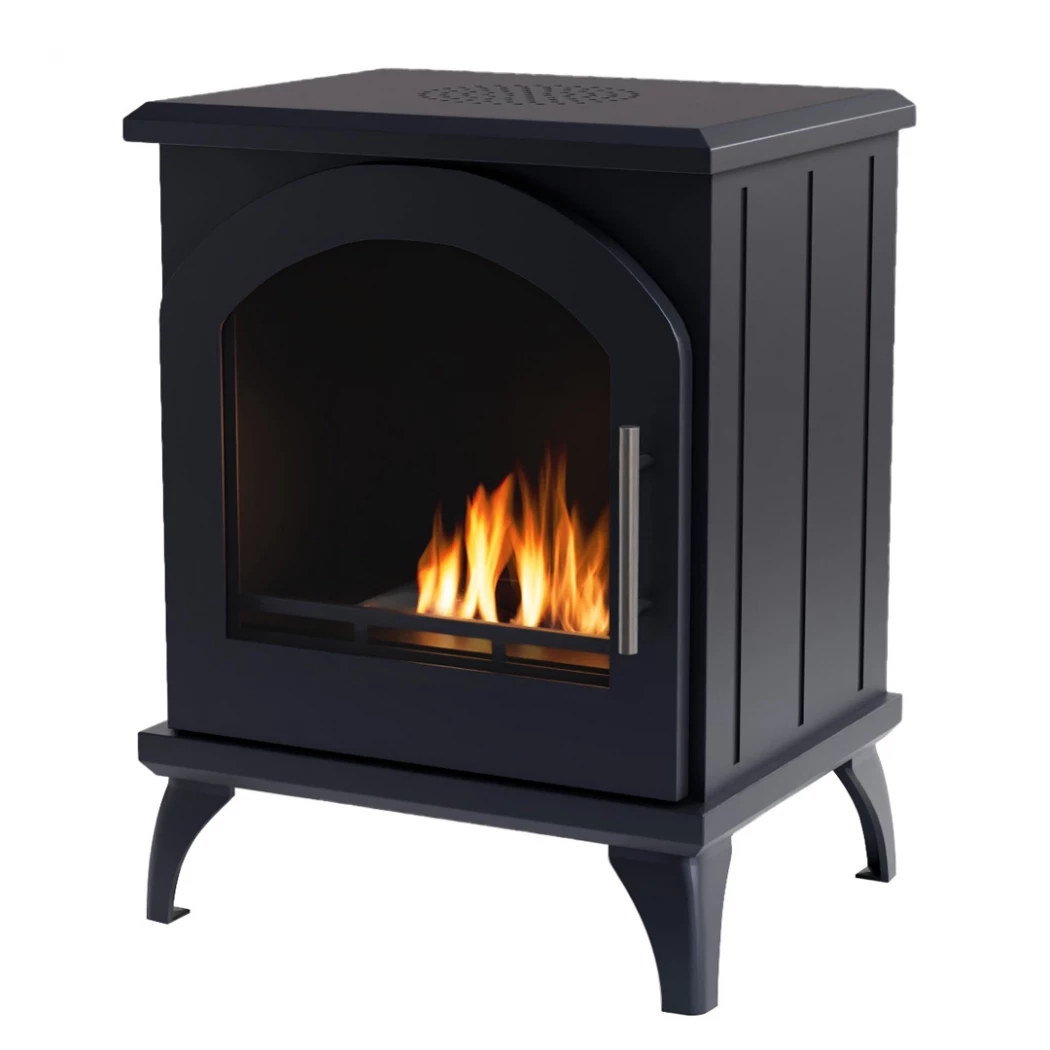 ScandiFlames Austin Preto - Salamandra a Bioetanol Independente - 5 horas de tempo de queima - 1,6 kW de efeito térmico