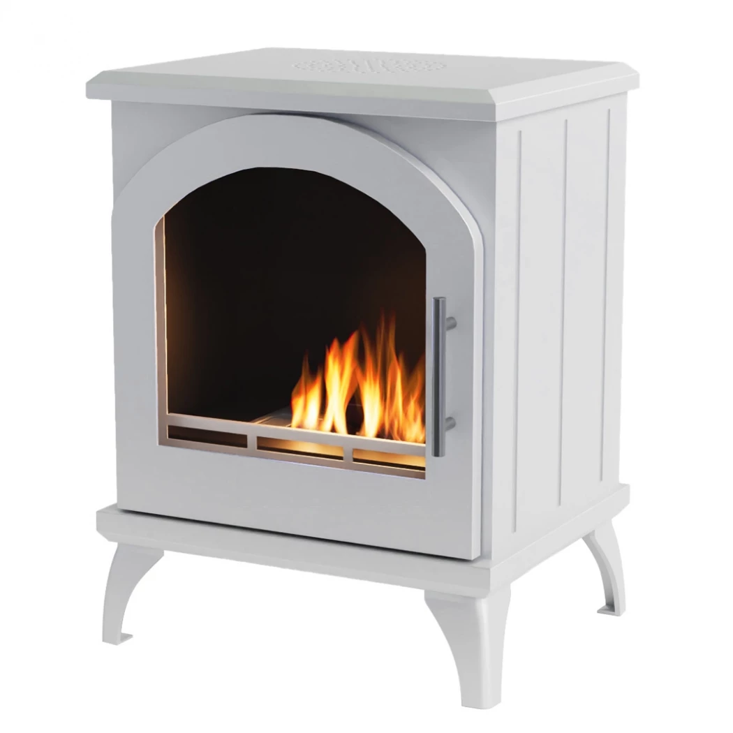 ScandiFlames Austin Branco - Salamandra a Bioetanol Independente - 5 horas de tempo de queima - 1,6 kW de efeito térmico