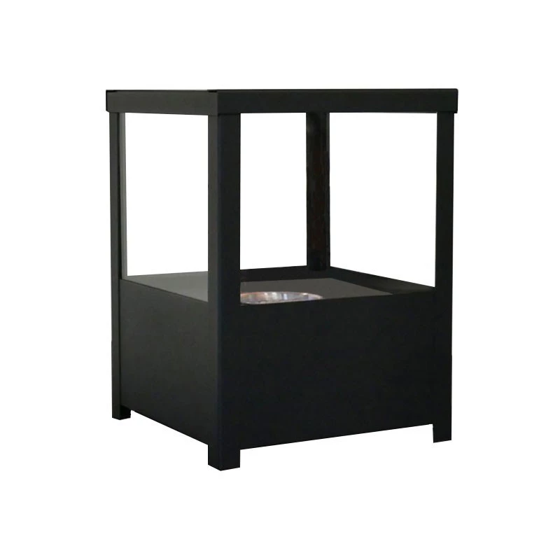 Lareira a Bioetanol Quadrada para Mesa em Preto da ScandiFlames - pode ser colocada na mesa ou no chão - uso interno e externo