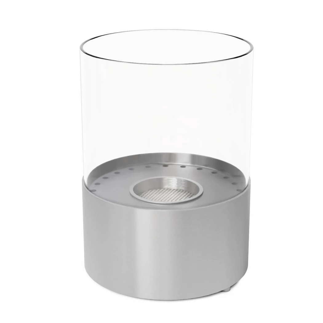 Lareira de Bioetanol de Mesa ScandiFlames | Lareira de Mesa em Aço | Lareira de Bioetanol Redonda de Mesa Kennington em Aço