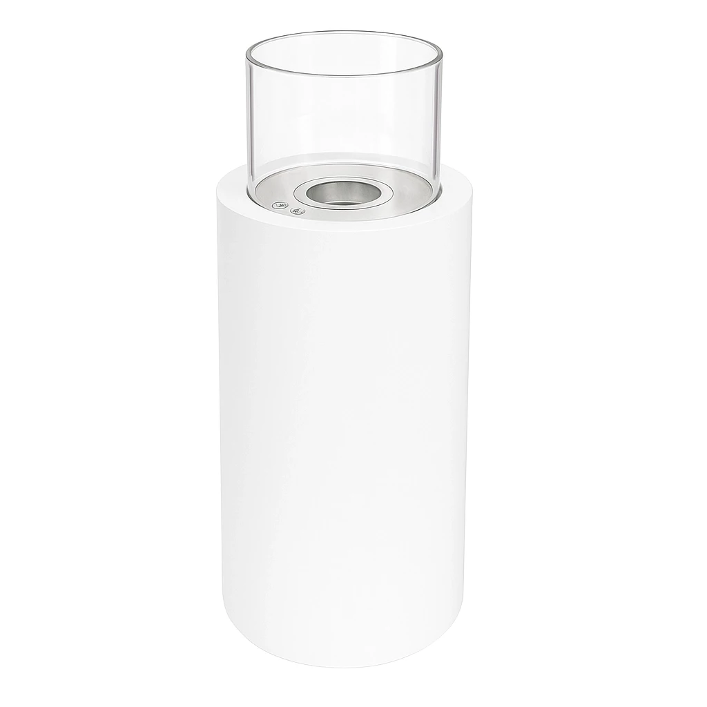 Dualis – Branco | Lareira Exterior a Bioetanol da ScandiFlames | Pode ser utilizada como lareira de mesa ou lareira de chão independente