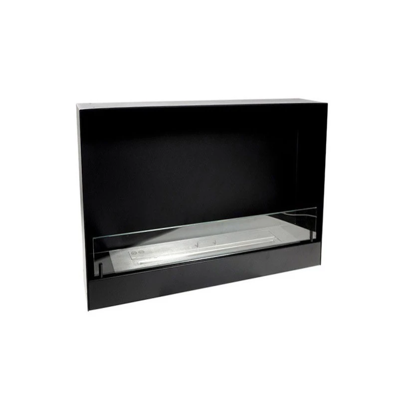 ScandiFlames - Inserto de Lareira a Bioetanol de 60 cm Preto Embutido - Lareira de face única para parede - Até 7,5 horas de queima