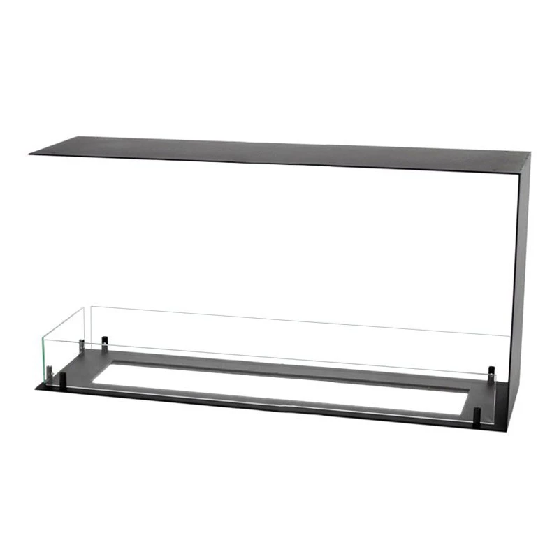 Foco Room Divider 1100 Medium lareira de cinema embutida de 3 lados - Design atemporal e moderno - Fácil instalação