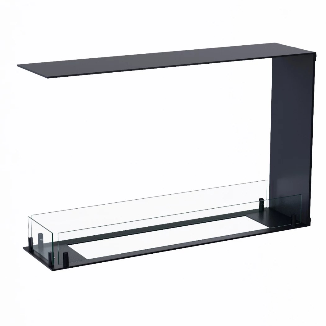 Foco Room Divider 800 Slim - Lareira embutida a bioetanol - Visão de chamas de 3 lados - Instalação fácil