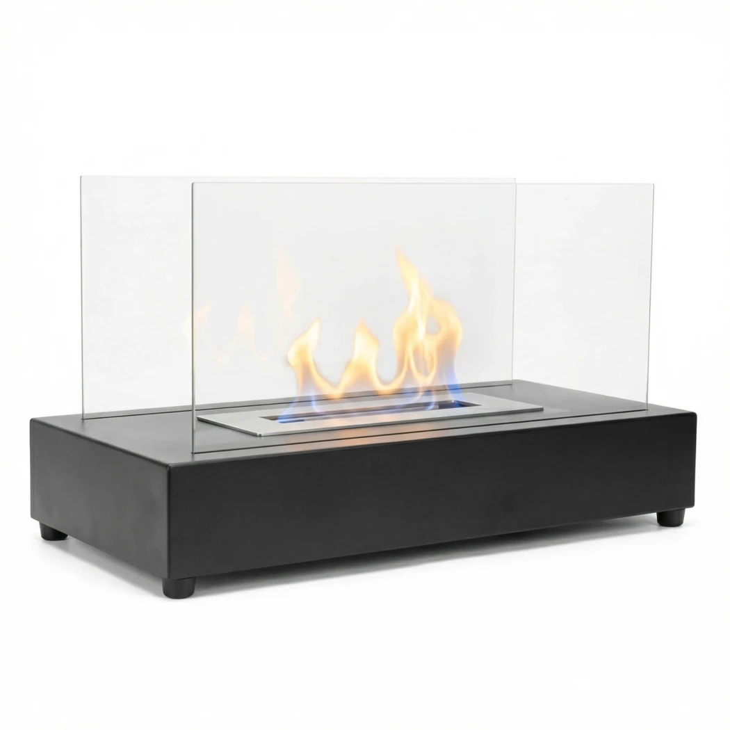 Pequena Lareira a Bioetanol de Mesa Lambeth Preta da ScandiFlames | Lareira a Bioetanol de Mesa Barata | Pequena Lareira a Bioetanol Portátil para 