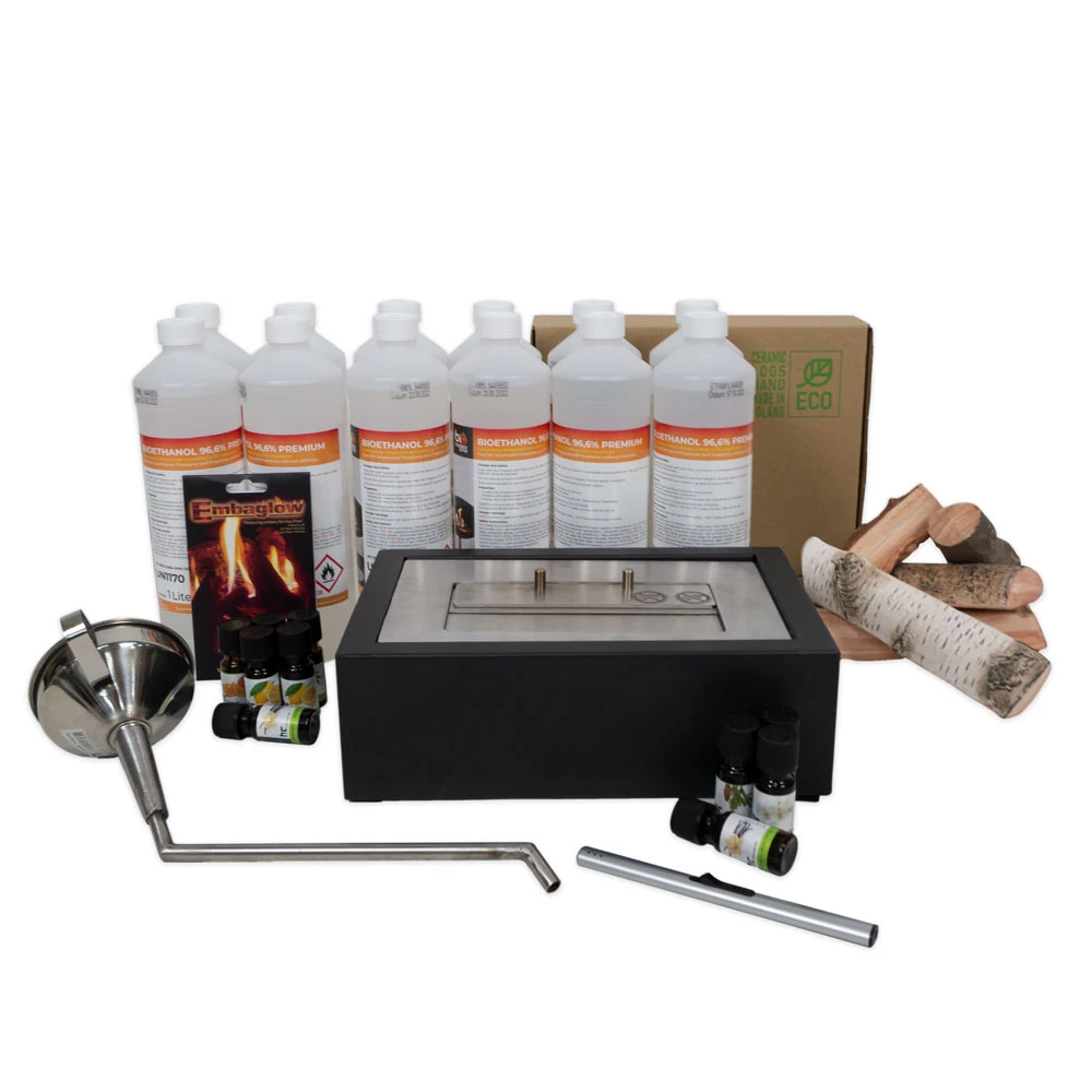 ScandiFlames | Kit de Inserção para Lareira a Bioetanol | Pacote de lareira de bioetanol 30,5 cm | Lareira Bioetanol 30,5 cm