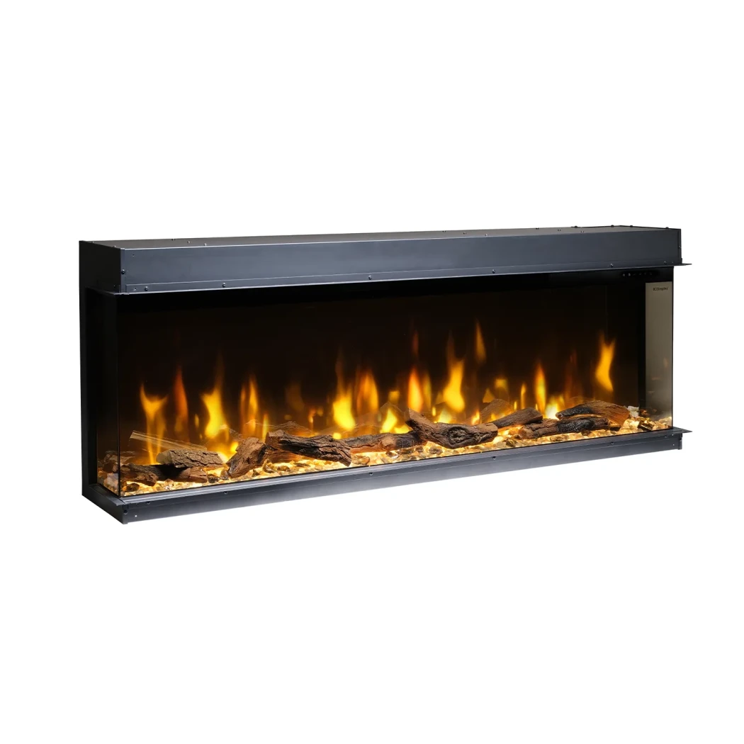 Dimplex Ignite Bold 60 - Lareira Elétrica Embutida de 156 cm de Largura - Opção para Lareira de 1, 2 ou 3 Lados - Controle Remoto e por Aplicativo