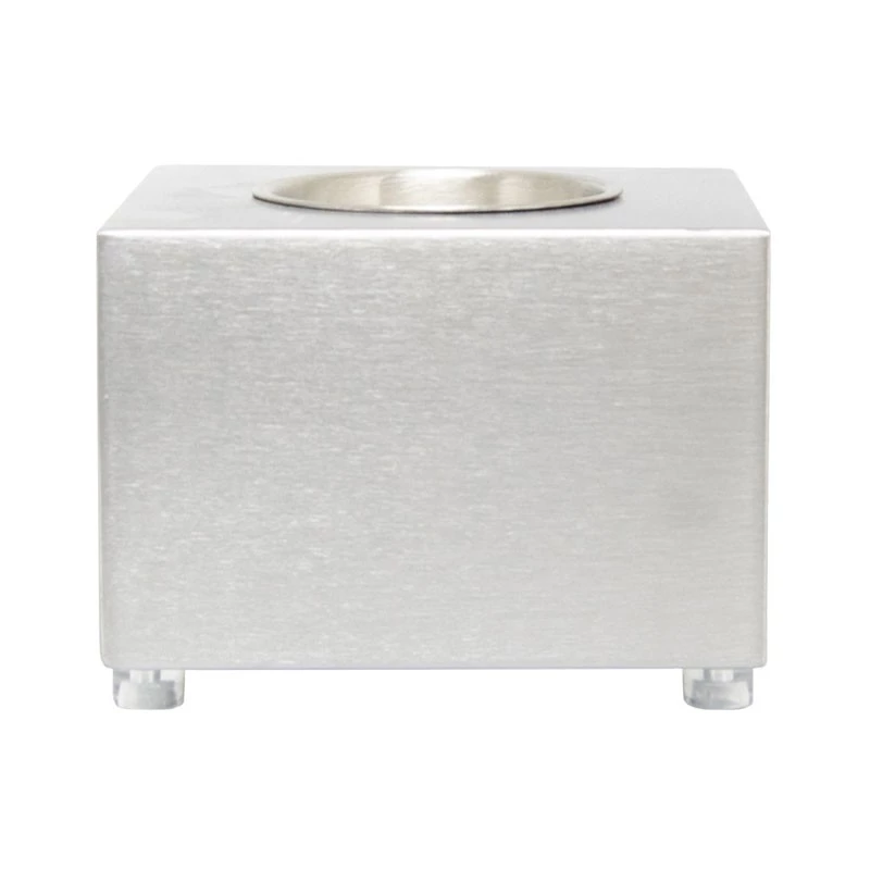 Lareira a bioetanol de mesa quadrada - aço inoxidável - uso interno e externo - até 2 horas de tempo de queima