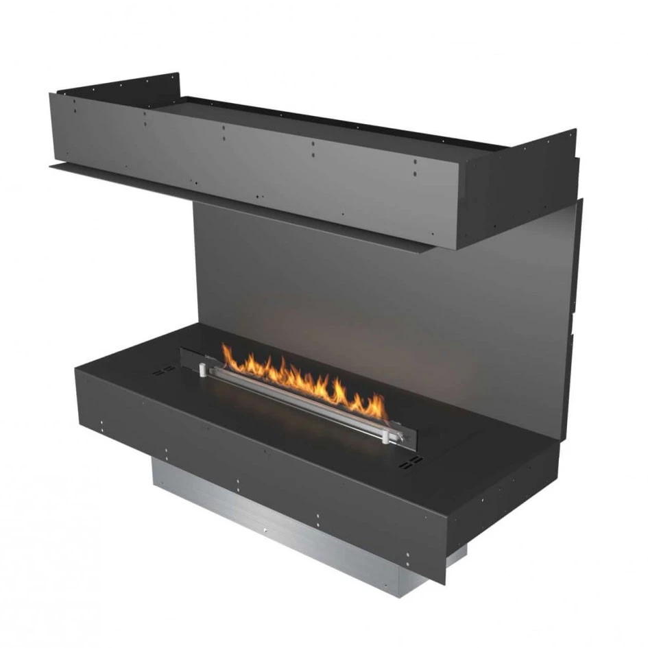 Lareira a Bioetanol Embutida Planika Forma 1000 de 3 Lados - Planika Fires - Planika FLA4 - Lareira a Bioetanol Automática com Comando à Distância - 
