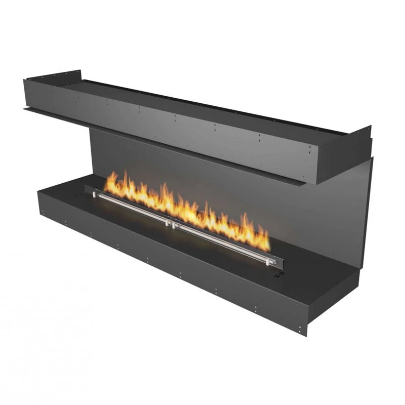 Lareira a Bioetanol Planika Forma 1800 de 3 Lados - Planika Fires - Lareira embutida - FLA4 - Lareira a Bioetanol Automática com Comando à Distância -