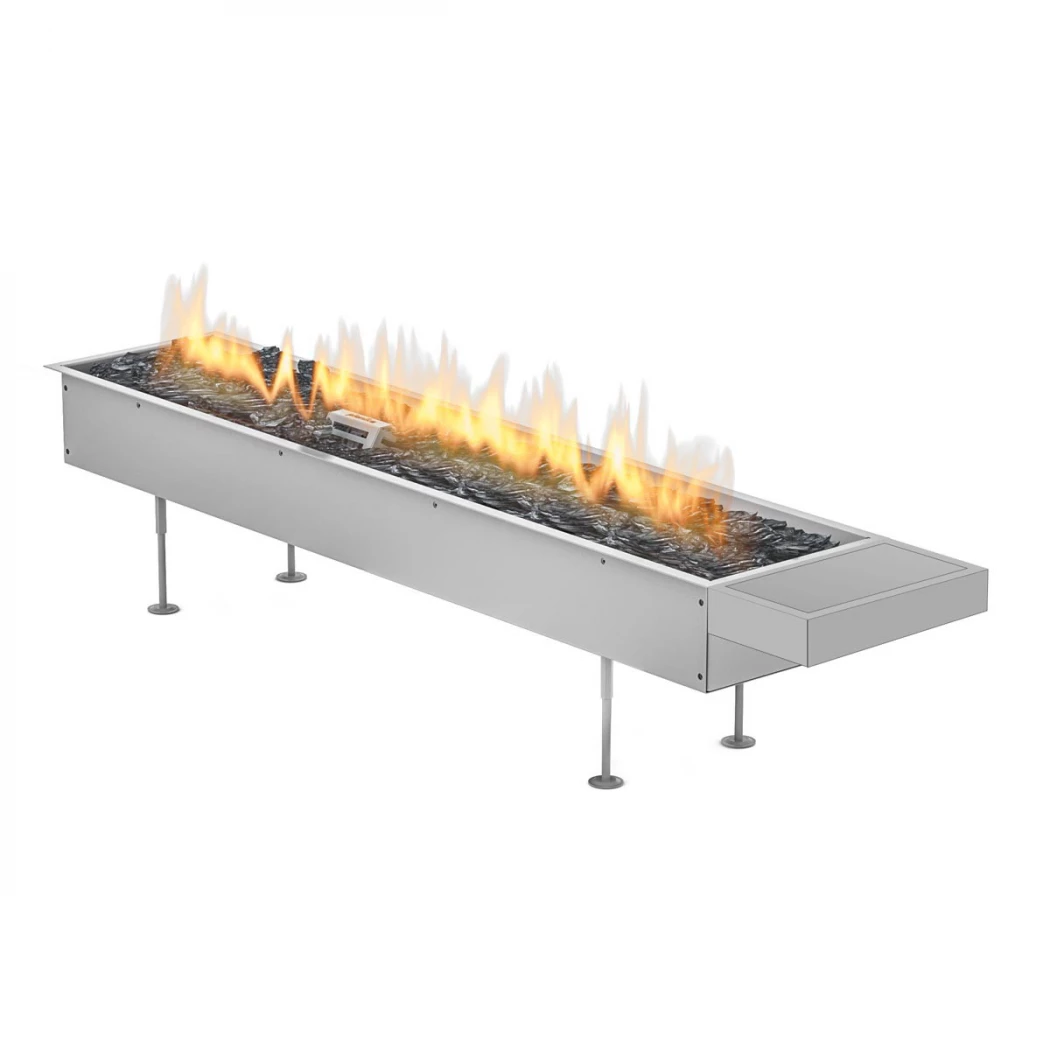 Planika Fires - Lareira a Gás Galio Manual 1000 Insert - Para uso exterior - Operação fácil - Gás natural ou propano - Elevada potência calorífica até