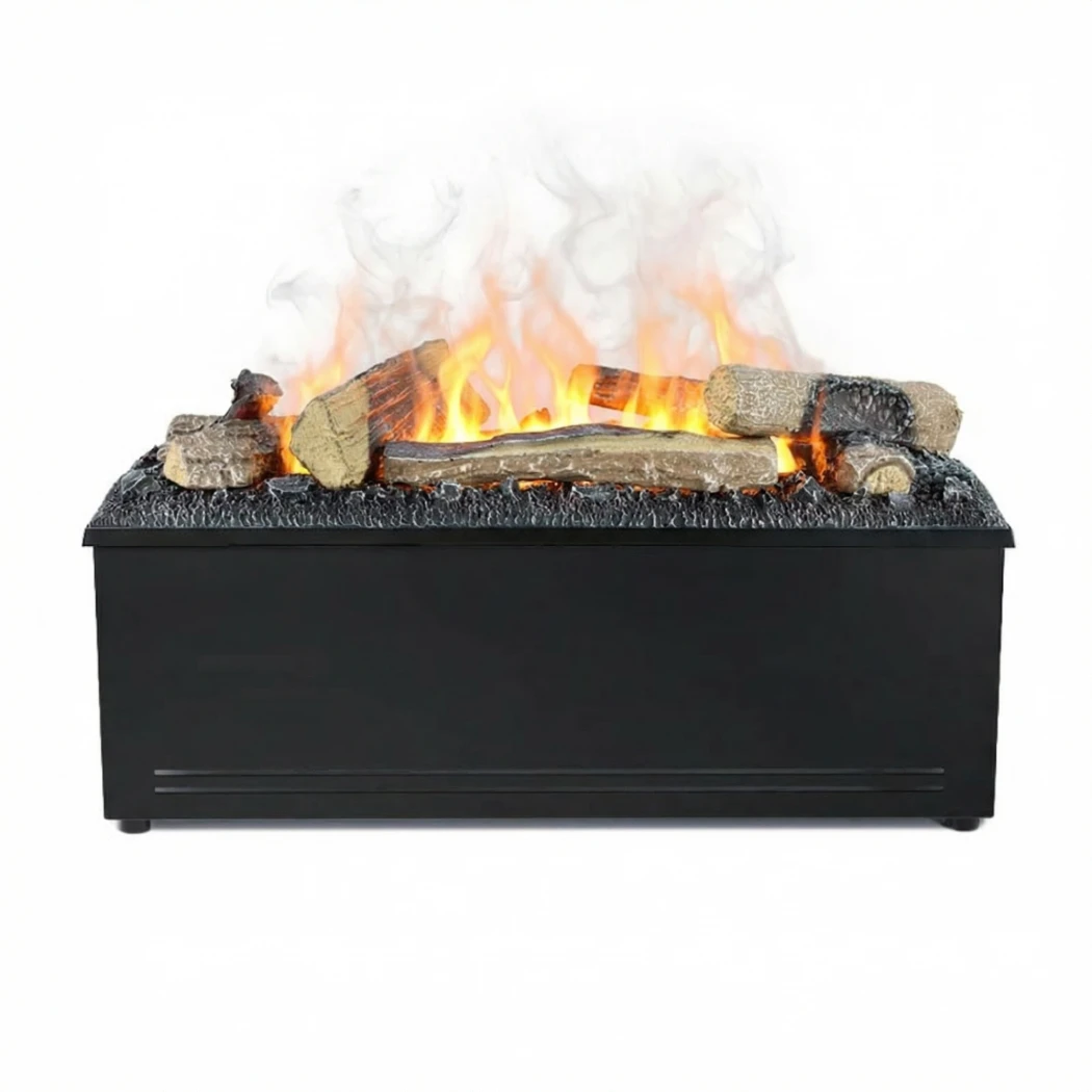 AquaFire Base 60 Logs - Inserto Opti-myst Independente com Madeira Decorativa - Lareira a Vapor de Água ScandiFlames para Lareiras Abertas