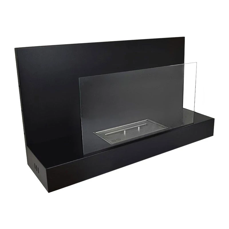 Lareira a Bioetanol Suspensa de Parede - Preto - 90 cm