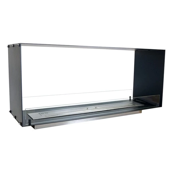 Foco Two 1200 - Lareira a bioetanol em túnel de dois lados para instalação embutida - Ideal para parede divisória ou como separador de espaços - Em 