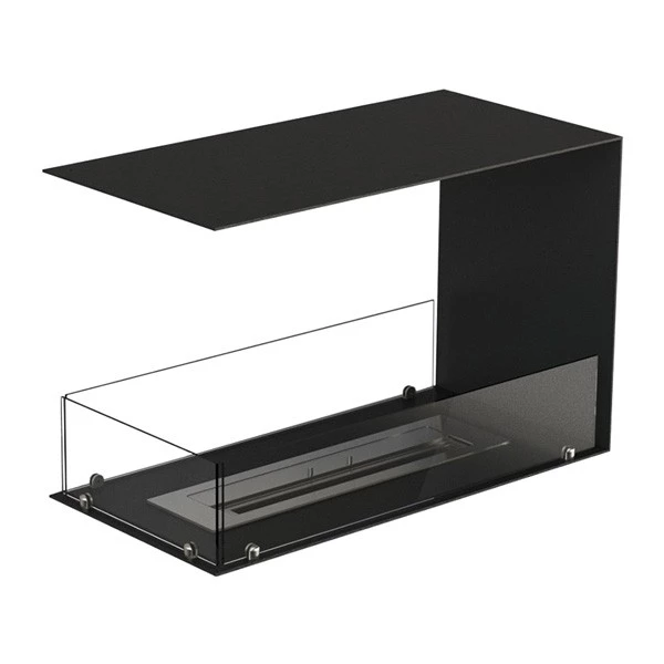 Foco Room Divider 800 - Lareira a bioetanol divisória de 80 cm de largura - lareira embutida com painéis de vidro