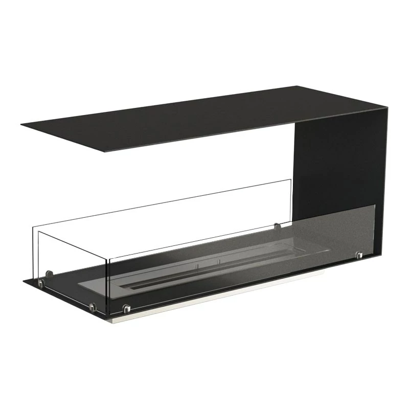 Foco Room Divider 1000 - Lareira a bioetanol divisória para instalação embutida - Efeito visual impressionante - Experiência de chama estável