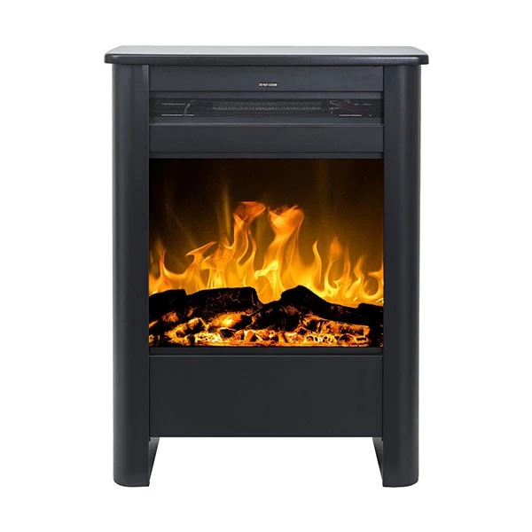 Vegas Lareira Elétrica – Efeito de Chama de Fogueira, 0.75-1.6 kW, LED de Baixo Consumo, Preto