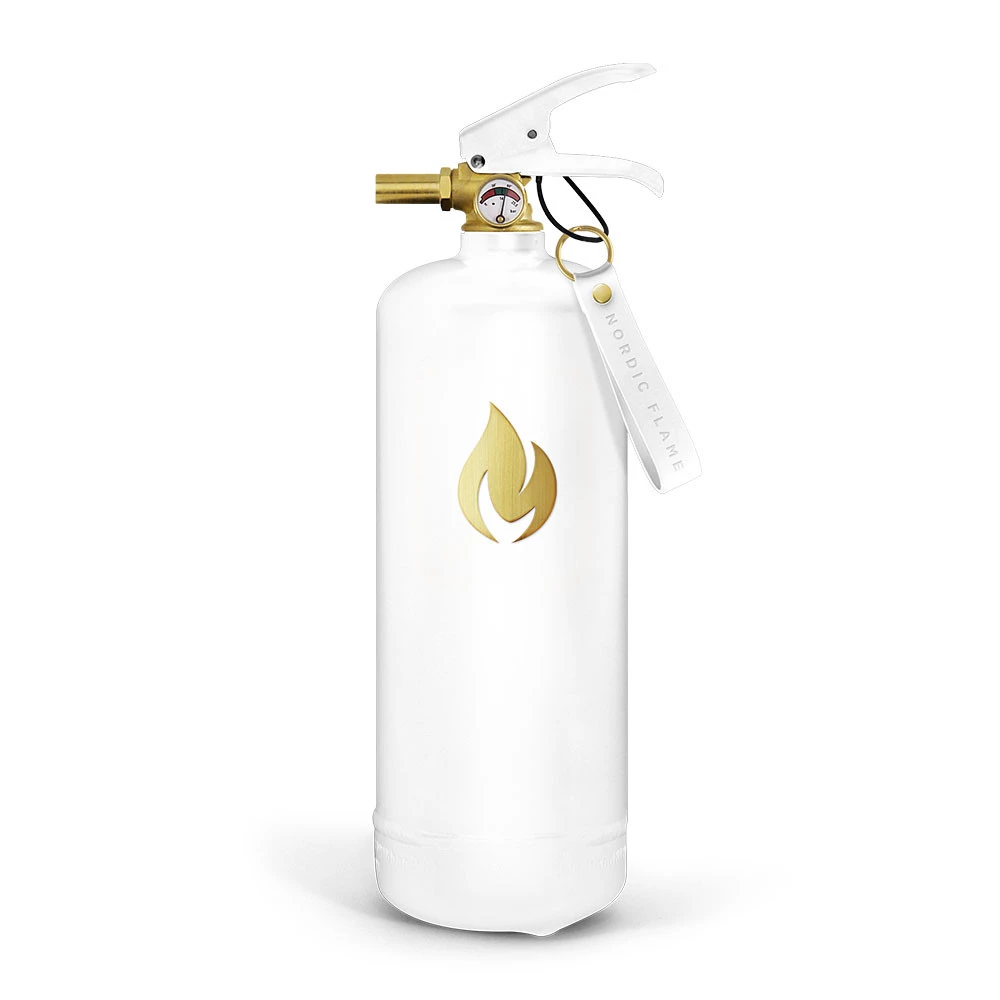 Extintor Branco 2 kg - Símbolo Dourado