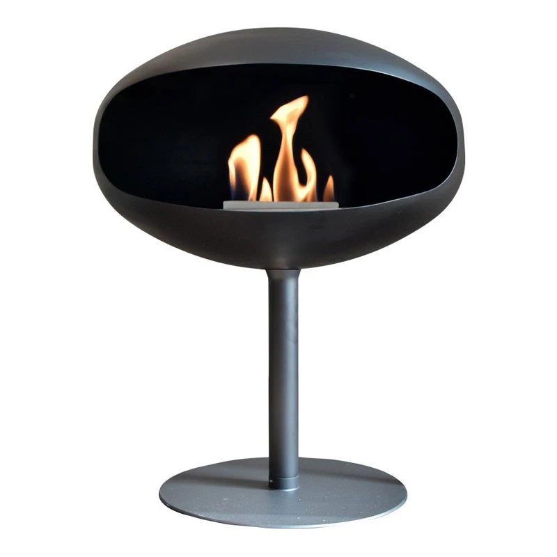 Cocoon Pedestal Preto da Cocoon Fires - Lareira a Bioetanol Independente - Lareira a Bioetanol Preta - Lareira a Bioetanol Portátil de Chão