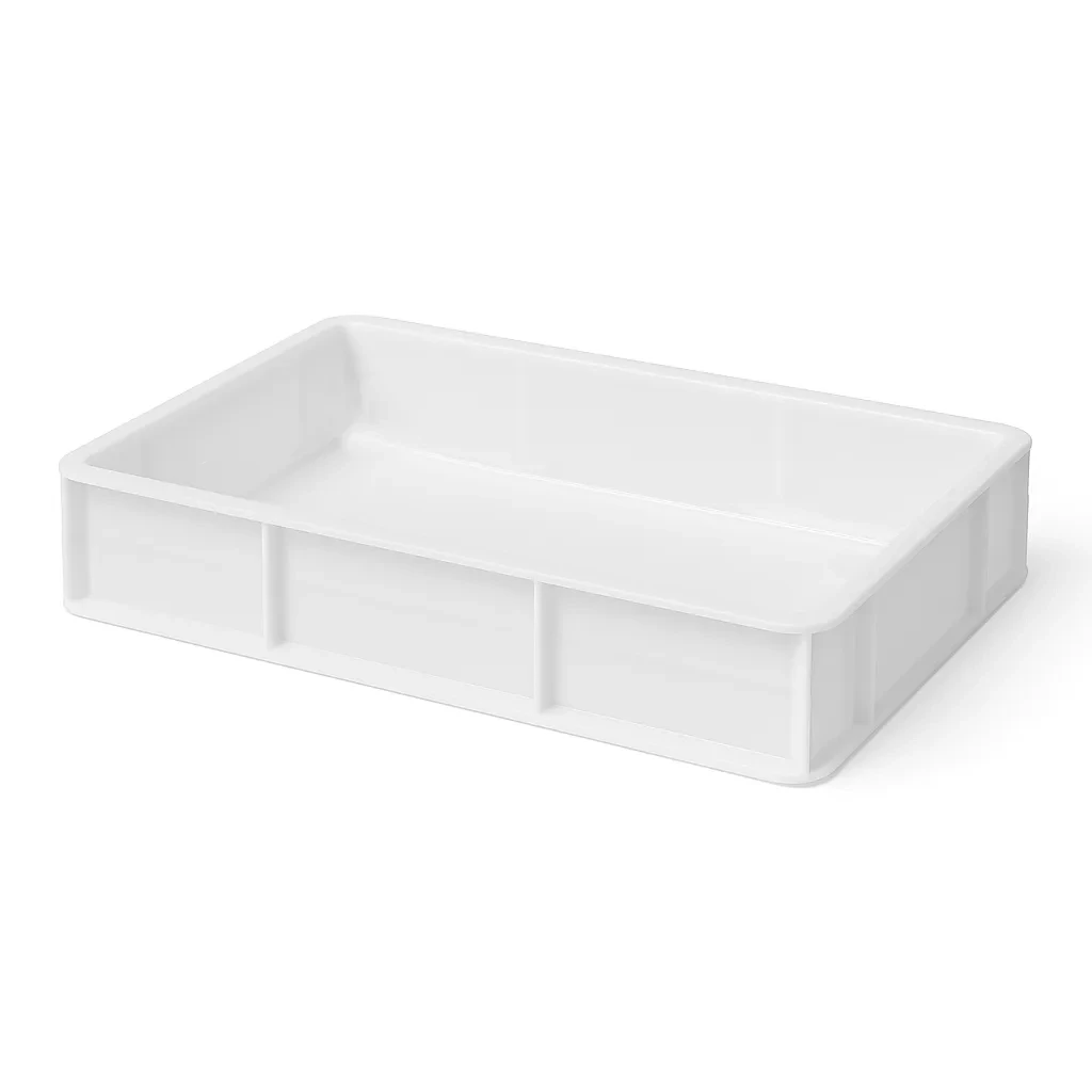 Caixa para Massa de Pizza | Caixa de Fermentação para Massa de Pizza | Caixa de Fermentação Branca em Polietileno | 300x400 H100 mm