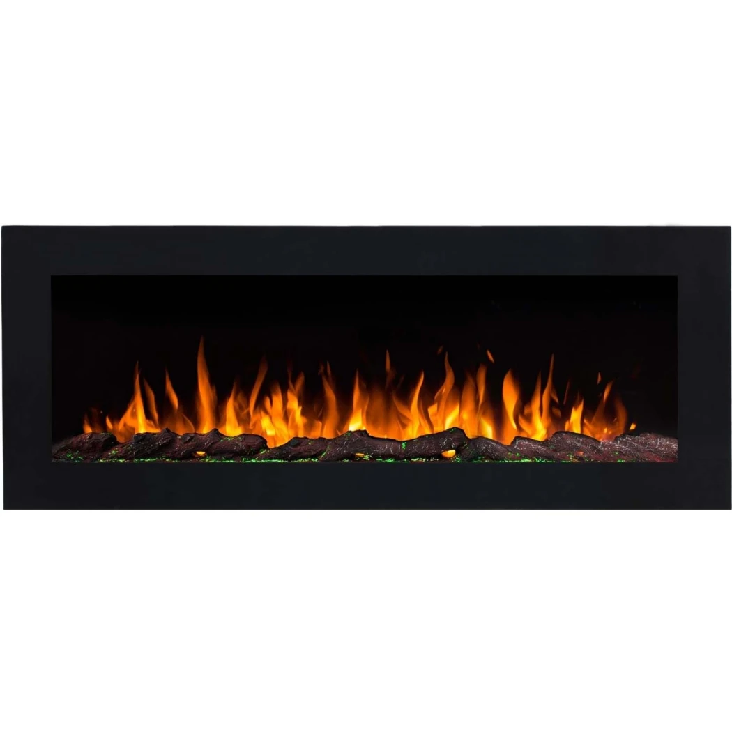 Aflamo Pride Lareira Elétrica – Tecnologia LED de Baixo Consumo, Cores de Chama Personalizáveis, Sem Efeito de Calor, Design de Parede ou de Encastrar