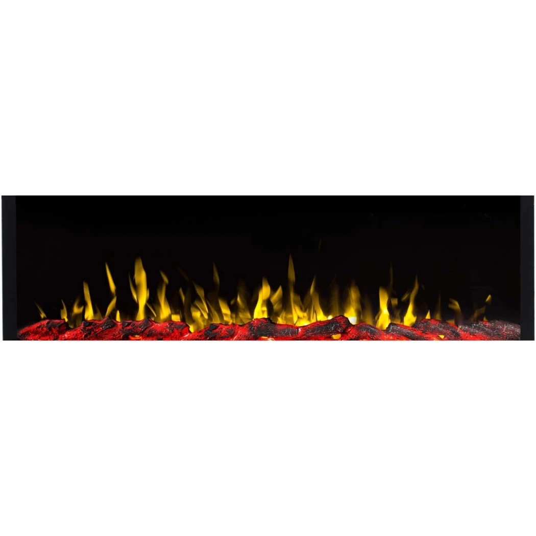 Aflamo Pride Slim 127 cm Lareira Elétrica – Montagem na Parede ou Embutida, Chama LED, 3 Cores
