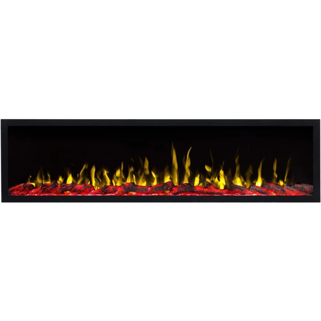 Aflamo Pride Slim 165 cm Lareira Elétrica – Montada na Parede ou de Encastrar, Chama LED, 3 Cores