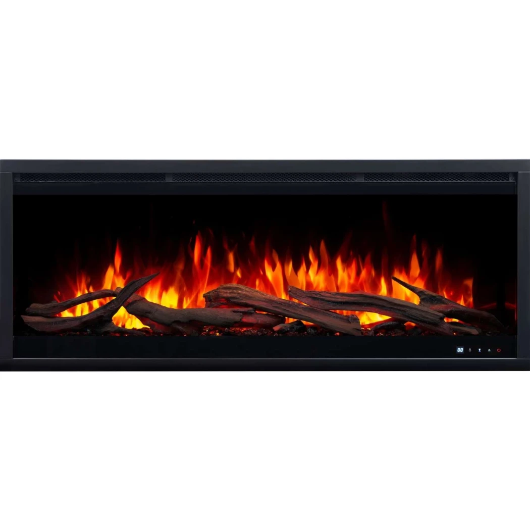 Aflamo Royal 3D 120 cm Lareira Elétrica – de Encastrar, Chama 3D, 1,5 kW Aquecimento, Controlo por App