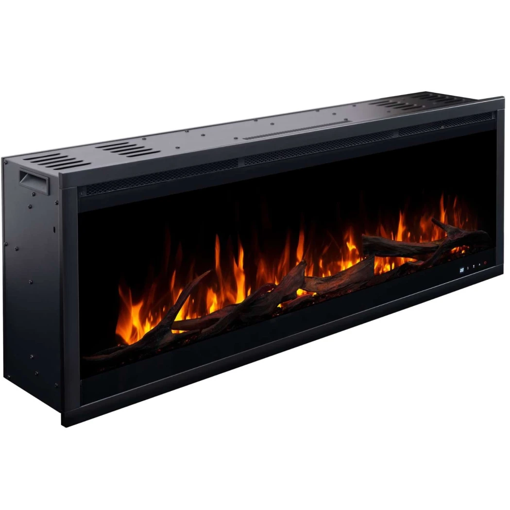Aflamo Royal 3D 140 cm Lareira Elétrica – de Encastrar, Chama 3D, 1.5 kW de Calor, Controle por App