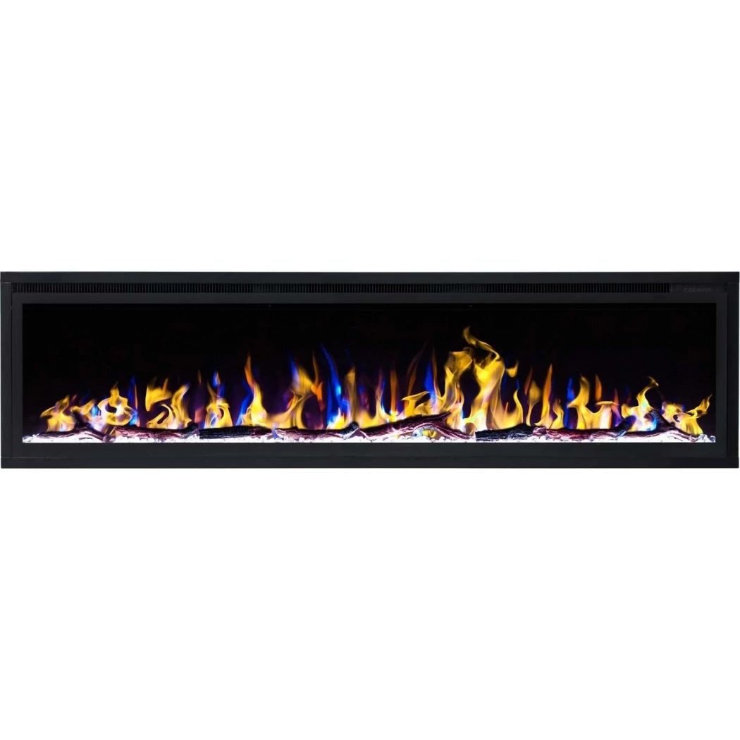 Lareira Elétrica Montada na Parede 65" Royal da Aflamo – 6 Cores de Chama, Controlo Remoto, Até 1,5 kW de Efeito de Calor