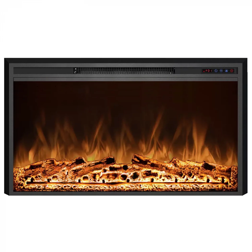 Inserto de Lareira - Inserto de Lareira Elétrica 109 cm - Eficiência de Aquecimento e Configurações de Cor
