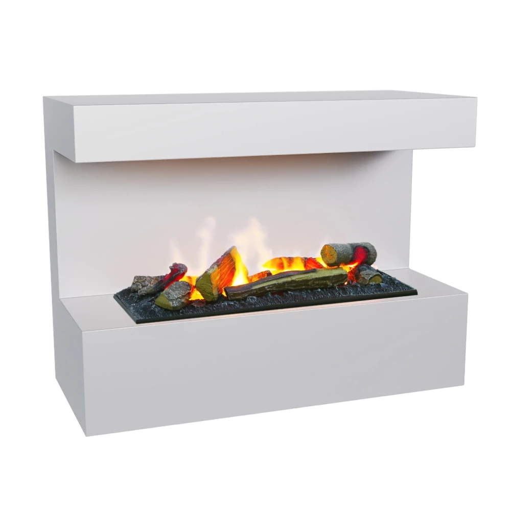 Steinsdal - Lareira a Vapor Branca | Lareira Opti-myst da ScandiFlames Elétrica | Com Reservatório de Vapor Dimplex Cassette 400